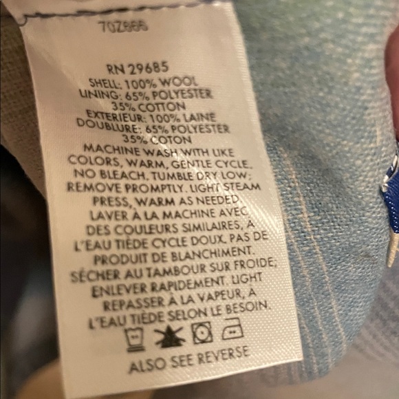 Pendleton NWT Women’s XXXL Eco-Wise Wool Blue Plaid Button-Up Shirt Blue Gray - Picture 8 of 12